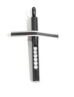STAINLESS STEEL BLACK CROSS WITH CUBIC ZIRCONIA