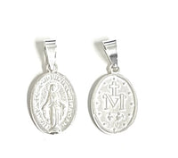 OUR LADY OF GRACE STERLING SILVER MEDAL ( VIRGEN MILAGROSA )