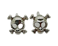 STERLING SILVER SKULL STUD EARRINGS