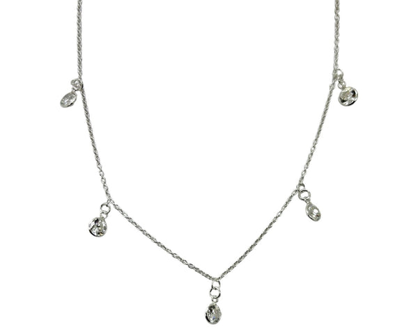 ROUND WHITE CZ NECKLACE