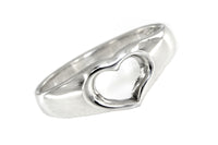 Sterling Silver Heart Band Ring