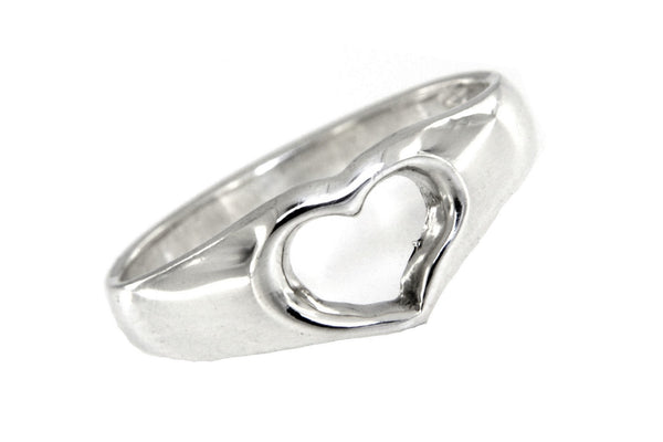 Sterling Silver Heart Band Ring