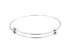 Sterling Silver Adjustable Charm Bangle