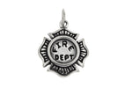 Sterling Silver Fireman's Badge Charm