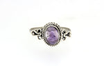 Amethyst Oval Bali Ring