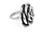 Sterling Silver Electroform Rose Blossom Ring/33 mm.