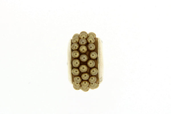 Gold Beaded Slide Charm