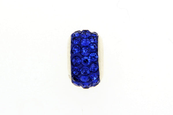 Blue Crystal Bead Charm/6mm