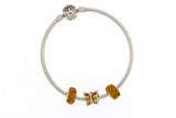 Orange Crystal Bead Charm