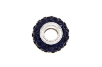 Navy Blue Crystal Bead Charm