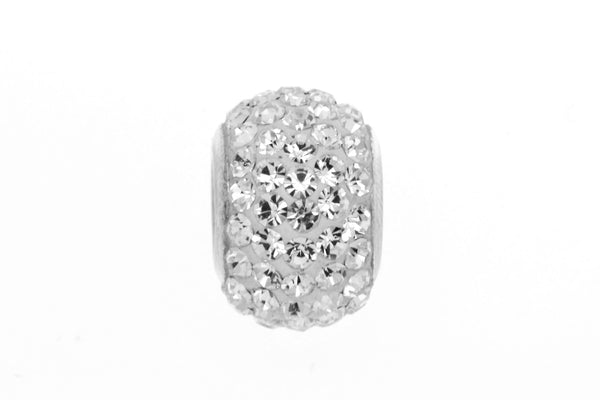 White Crystal Bead Charm/10mm