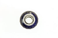 Blue Stars Faceted Glass Slide Charm