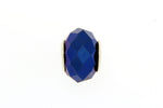 Metallic Blue Faceted Glass Slide Charm