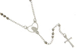 Stainless Steel Madonna Rosary Necklace