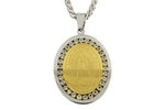 Nuestra Senora De Guadalupe CZ Stainless Steel Necklace