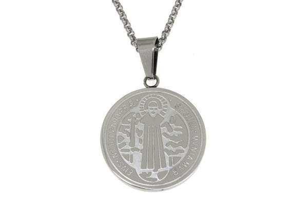 Saint Benedict Stainless Steel Necklace