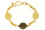 Saint Benedict Gold Stainless Steel Bracelet