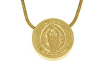 Nuestra Senora De Guadalupe Gold Stainless Steel Necklace