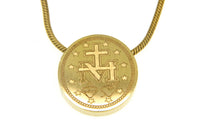 Nuestra Senora De Guadalupe Gold Stainless Steel Necklace