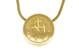Nuestra Senora De Guadalupe Gold Stainless Steel Necklace