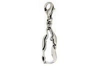 Sterling Silver Virgin Mary Cutout Silhouette Clip Charm