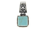 Turquoise Square Filigree Pendant