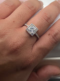 Square Emerald Baguette Cubic Zirconia Ring